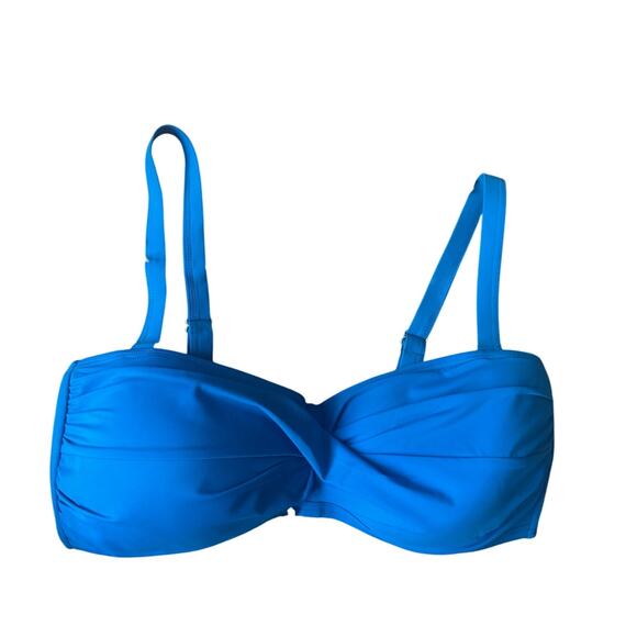 NWT Swimsuits For All | Blue Valentine Ruched Bandeau Bikini Top | Size 20 - Picture 2 of 10